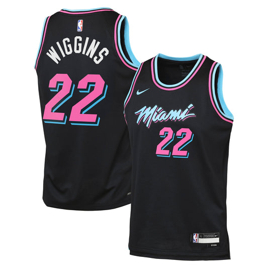 Miami Heat Nike 2025/26 City Edition Swingman Jersey - Black - Andrew Wiggins - Youth