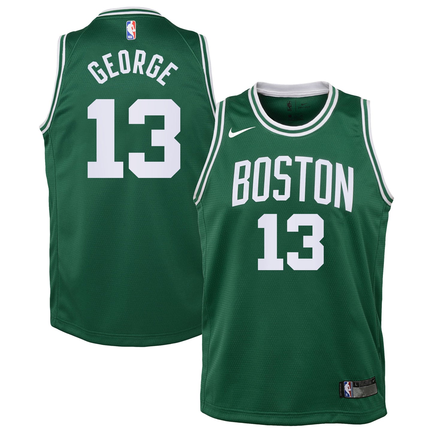 Boston Celtics Nike Icon Edition Swingman Jersey - Kelly Green - Paul George - Youth